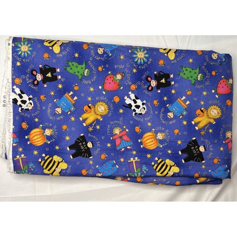 K.P. Kids Kari Pearson Peck-A-Boo Halloween Fabric 5.5 Yards Cotton Vintage